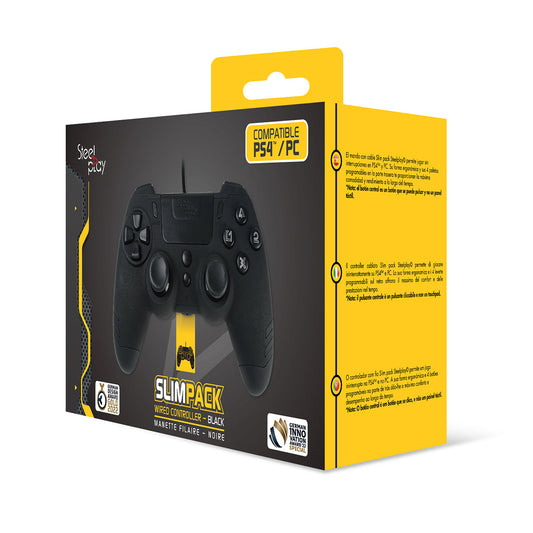 Controller PS4 Steelplay SlimPack Wired Black - Albagame