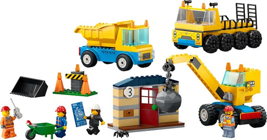 Lego City Construction Trucks and Wrecking Ball Crane 60391 - Albagame