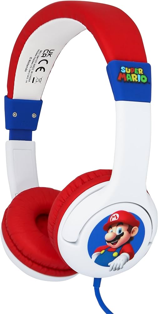 Headphone OTL - Super Mario White  Children's Headphones