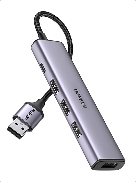 HUB Ugreen 4in1 USB-A 3.0 to 4x USB-A 3.0 1x USB-C 3.0 , Gray , 20805 - Albagame