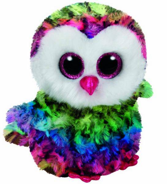 plush ty beanie boos owen multicolor owl 15cm Albagame