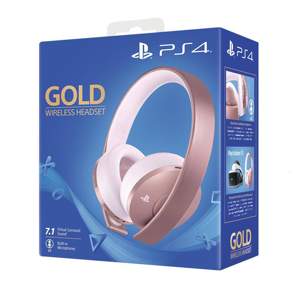 Headset PS4 Wireless Stereo Sony Rose Gold 7.1+ - Albagame