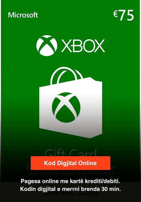 Xbox gift outlet card 75 euro