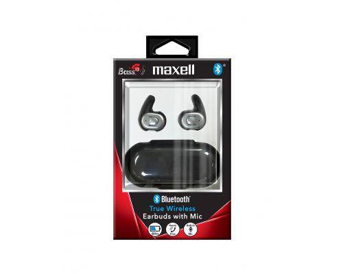 Earphones Wireless Bluetooth Maxell Earbuds TWS Bass-13 Black [78595] - Albagame