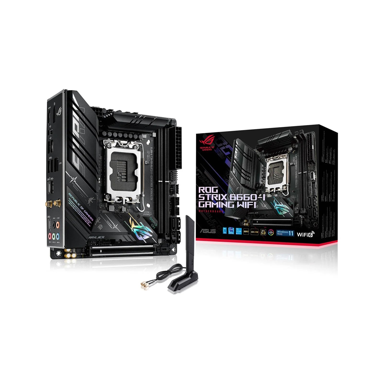 ASUS ROG STRIX B660-I WiFi , DDR5 , miniATX , Socket 1700 - Albagame