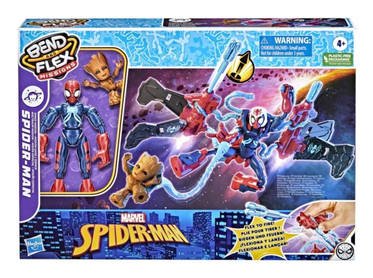 Figure Marvel Spider Man Bend Flex Space Mission Jet Albagame