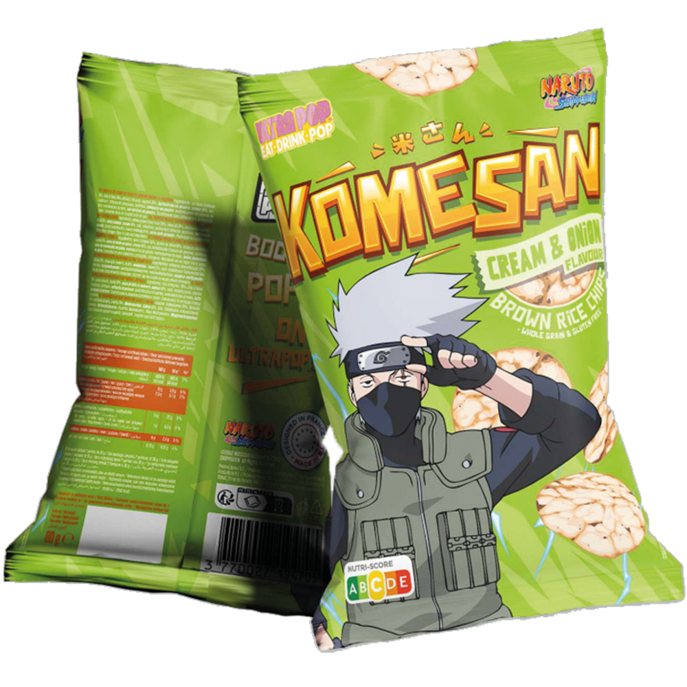 Chips Komesan Brown Rice Cream & Onion Naruto Kakashi - Albagame