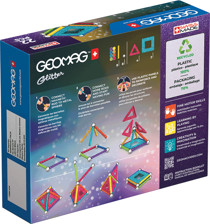 Magnetic Geometry Geomag Glitter 22pcs - Albagame