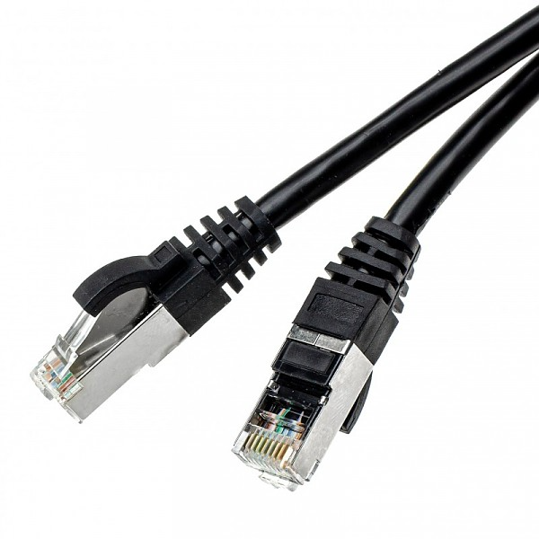 Patchcable 2m , CAT6a RJ45 S/FTP PiMF , Black , 75712-S - Albagame