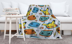 Blanket Pokemon Face & Colour