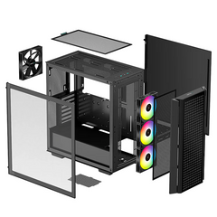 Case DeepCool CG540 , ATX , 1x 120mm , 3x 120mm ARGB - Albagame