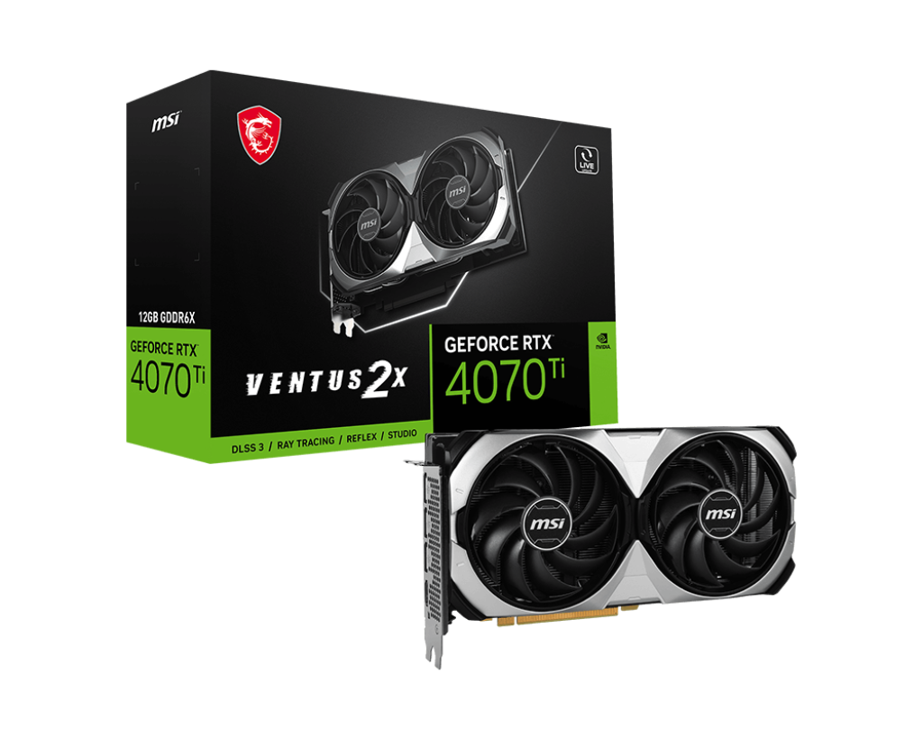 GPU MSI VENTUS 2X GeForce RTX 4070 Ti 12GB GDDR6 - Albagame