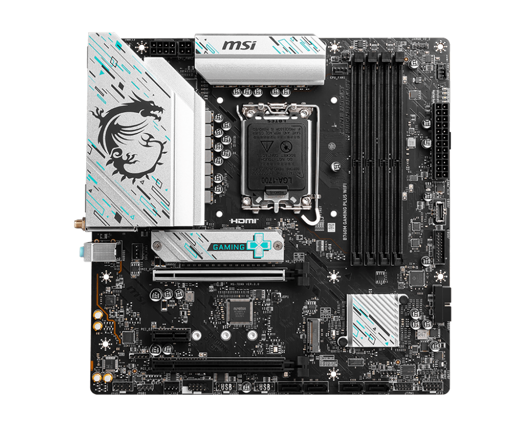 Motherboard MSI B760M GAMING PLUS WIFI , Wireless + Bluetooth , Micro ATX , DDR5 , Socket 1700 , 12+1 VRM phase , 7D99-017R - Albagame