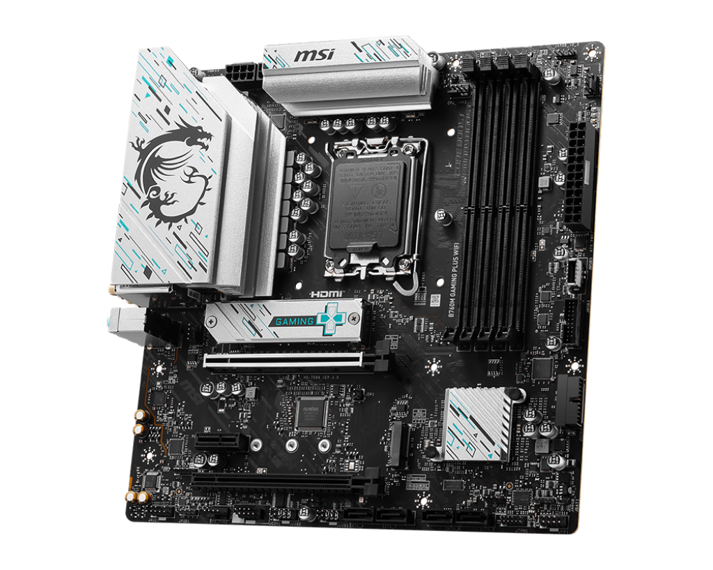 Motherboard MSI B760M GAMING PLUS WIFI , Wireless + Bluetooth , Micro ATX , DDR5 , Socket 1700 , 12+1 VRM phase , 7D99-017R - Albagame