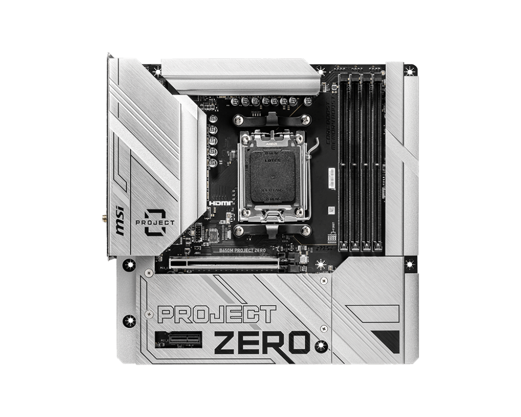 Motherboard MSI B650M PROJECT ZERO , Wireless WiFi6E Bluetooth , DDR5 , Micro ATX , Socket AM5 , 10+2+1 VRM phases - Albagame