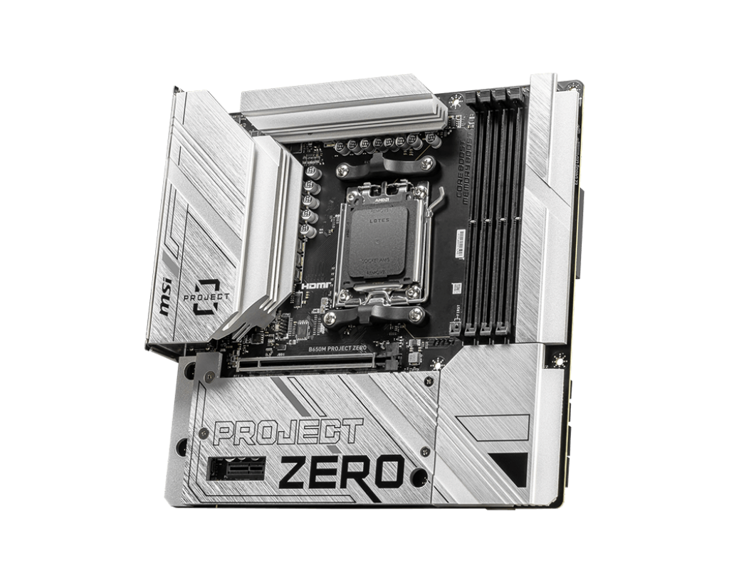 Motherboard MSI B650M PROJECT ZERO , Wireless WiFi6E Bluetooth , DDR5 , Micro ATX , Socket AM5 , 10+2+1 VRM phases - Albagame