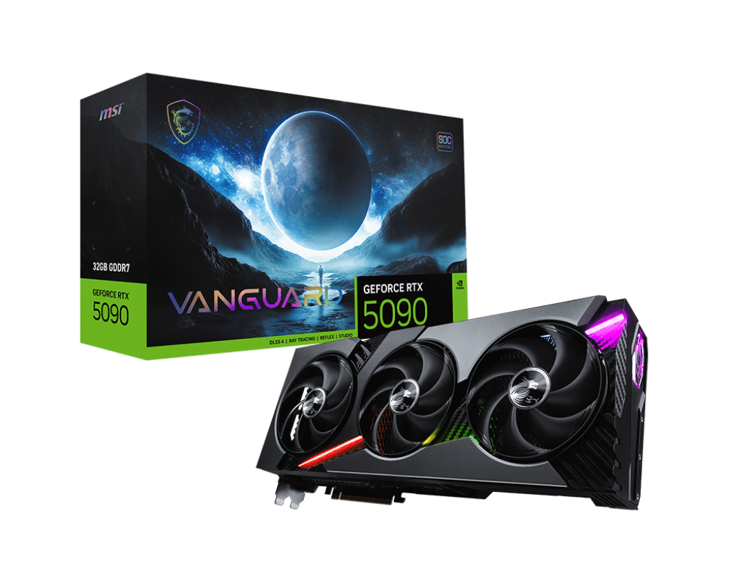 GPU MSI VANGUARD SOC GeForce RTX 5090 32GB GDDR7 , 3x Fan , Black , G5090-32VGS - Albagame