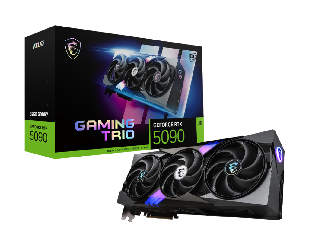 GPU MSI Gaming Trio OC GeForce RTX 5090 32GB GDDR7 , 3x Fan , Black , G5090-32GTC - Albagame