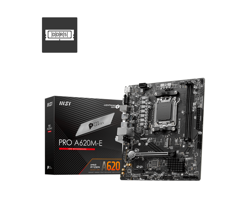 Motherboard MSI A620M-E , Micro ATX , DDR5 , Socket AM5 , 911-7E28-014 - Albagame