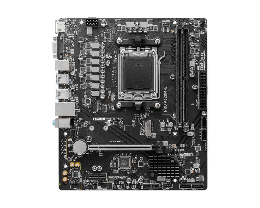 Motherboard MSI A620M-E , Micro ATX , DDR5 , Socket AM5 , 911-7E28-014 - Albagame