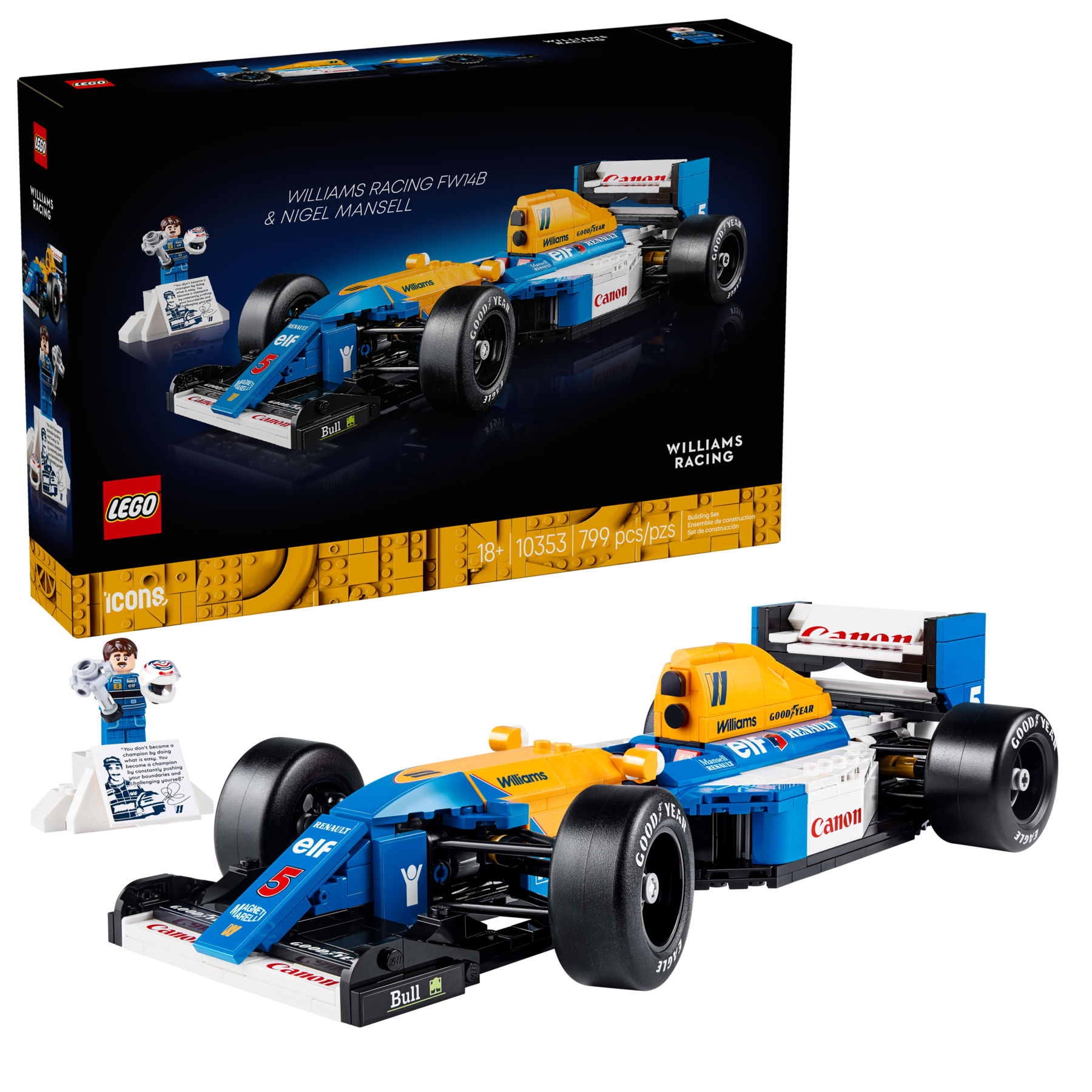 Lego Icons Williams Racing FW14B with Nigel Mansell 10353 - Albagame