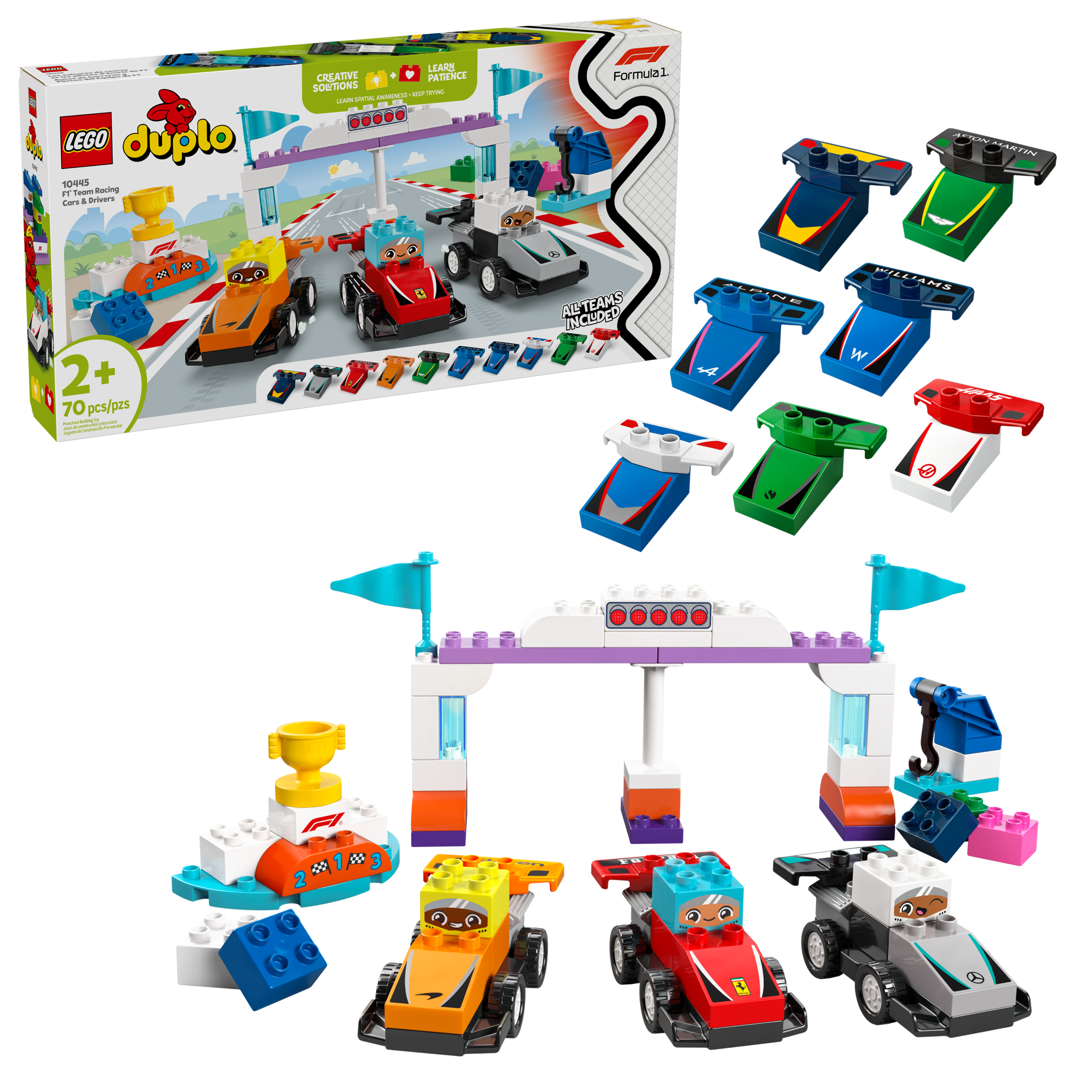 Lego Duplo F1 Team Race Cars & Drivers 10445 - Albagame