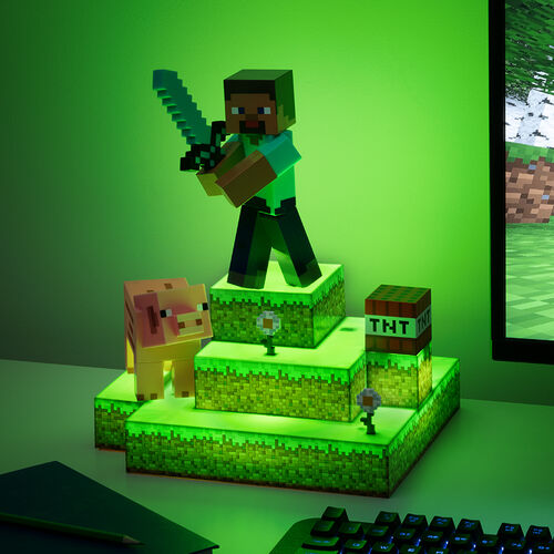 Gaming Light Minecraft Diorama Steve - Albagame