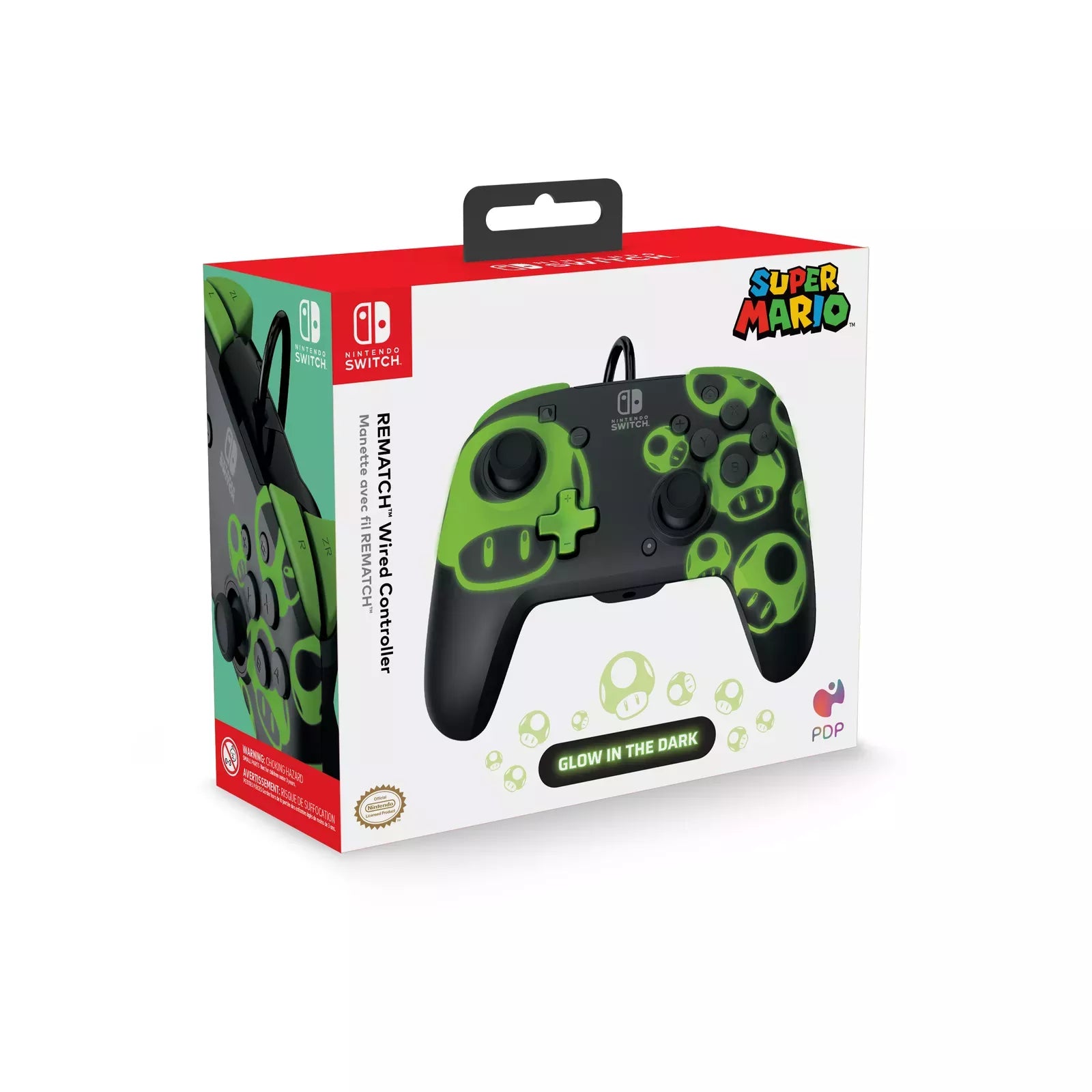 Controller Nintendo Switch PDP Rematch Wired Super Mario Glow In The Dark - Albagame