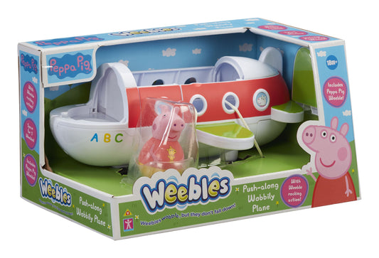 Plane Peppa Pig Weebles Push Along Wobbily - Albagame