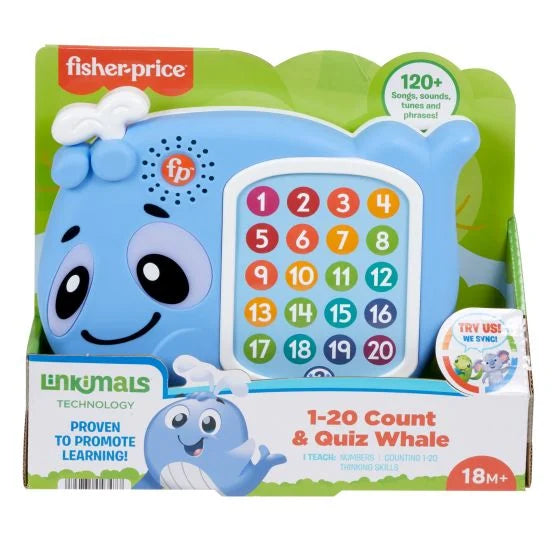 Fisher Price 1-20 Count & Quiz Whale - Albagame