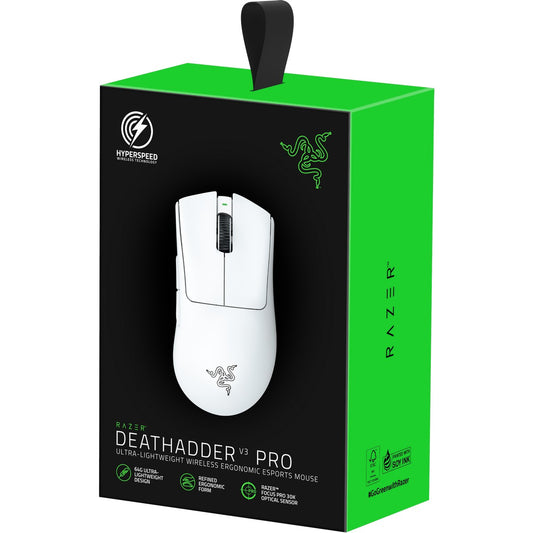 Mouse Razer Deathadder V3 PRO , Wireless , 30K DPI , Ultra light 64gram , White , RZ01-04630200-R3G1 - Albagame