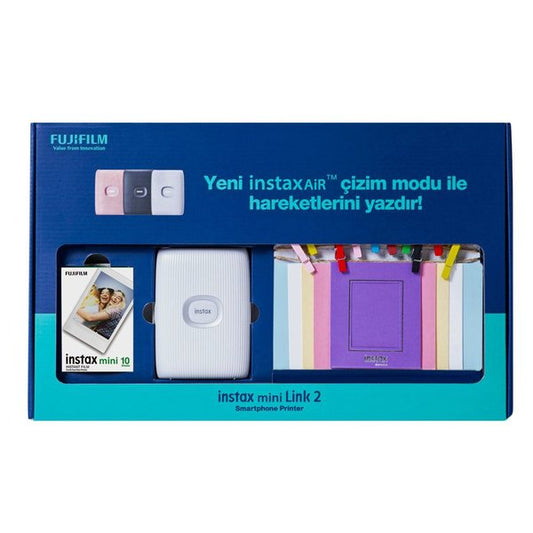 Bundle Camera Instax Mini Link 2 Clay White - Albagame