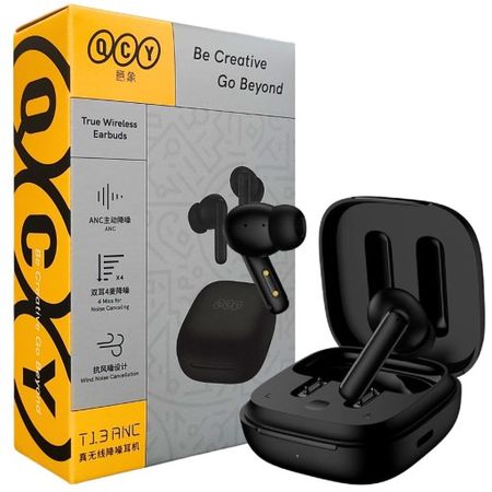 Earphones QCY T13 TWS 10mm Dynamic Driver Earbuds Black - Albagame