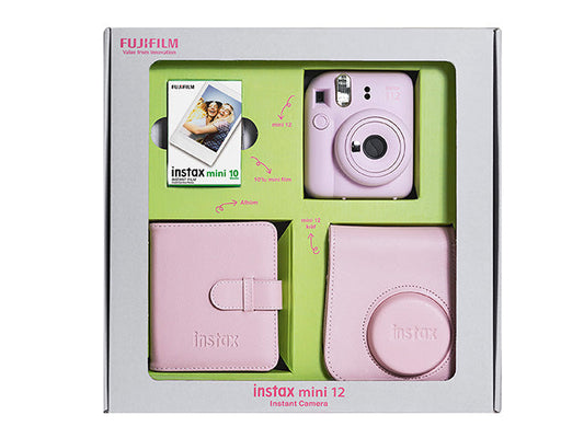 Camera Instax Mini 12 Blossom Pink Bundle Box - Albagame