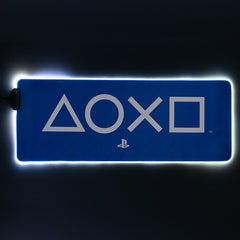 Desk Mat Light Up PlayStation Icons - Albagame