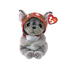 Plush Ty Beanie Bellies Christmas Nordic Dog Grey 15cm - Albagame