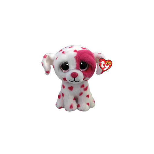 Plush Ty Boos Beau White Dog With Hearts 15cm - Albagame