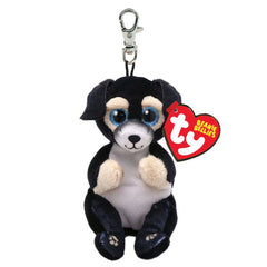 Plush Ty Beanie Bellies Key Clip Ranger Black Dog 8.5cm - Albagame