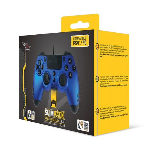 Controller PS4 Steelplay SlimPack Wired Sapphire Blue - Albagame