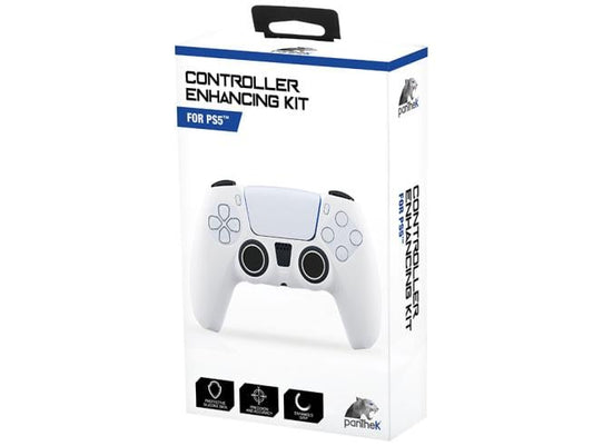 Cover Silicon Panthek + Thumb Grips White & Black For PS5 - Albagame