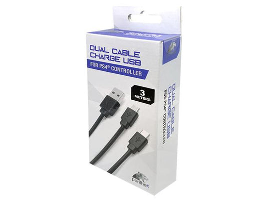 Dual Cable Panthek USB Charge For PS4 Controller (3M) - Albagame
