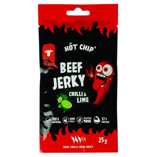 Dried Meat Hot Chip Jerky Chilli & Lime 25Gr - Albagame