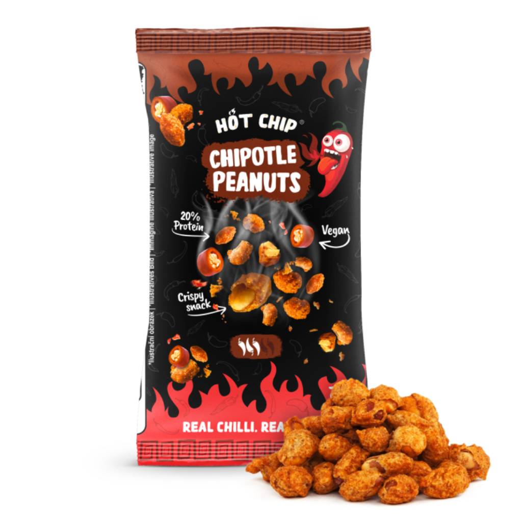 Crispy Peanuts Hot Chip Chipotle 70Gr - Albagame