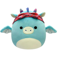 Plush Squishmallows Tatiana The Dark Teal Dragon With Bandana 20cm - Albagame