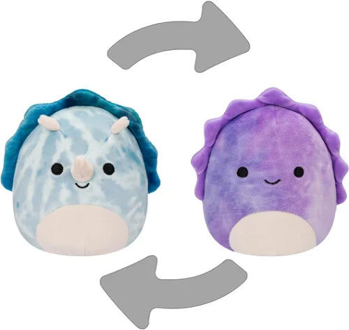 Plush Squishmallows Flip-A-Mallow Delilah the Dino/Jerome the Triceratops - Albagame