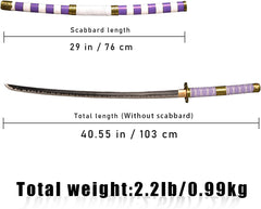 Sword Replica Katana One Piece Yubashiri Viola e Bianca - Albagame