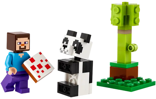 Lego Minifigures Steve and Baby Panda 30672