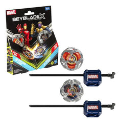 Beyblade X & Marvel Collab: Iron Man 4-80B VS Thanos 4-60B - Albagame