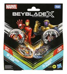 Beyblade X & Marvel Collab: Iron Man 4-80B VS Thanos 4-60B - Albagame