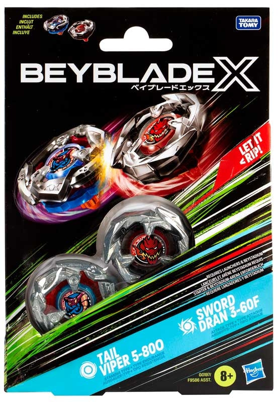 Beyblade X Tail Viper 5-80O & Sword Dran 3-60F - Albagame